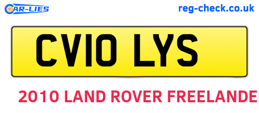 CV10LYS are the vehicle registration plates.