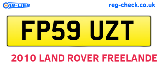 FP59UZT are the vehicle registration plates.