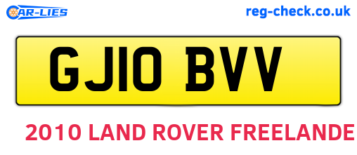GJ10BVV are the vehicle registration plates.