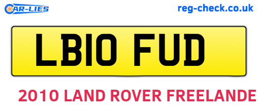 LB10FUD are the vehicle registration plates.