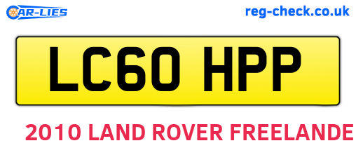 LC60HPP are the vehicle registration plates.