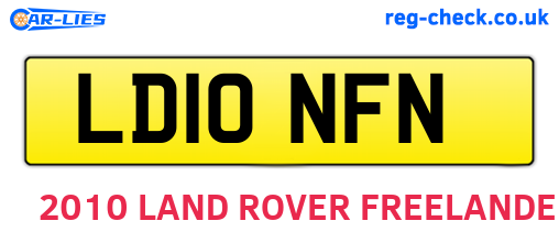 LD10NFN are the vehicle registration plates.