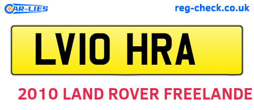 LV10HRA are the vehicle registration plates.