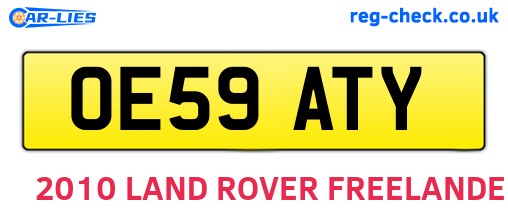 OE59ATY are the vehicle registration plates.