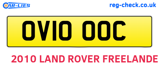 OV10OOC are the vehicle registration plates.