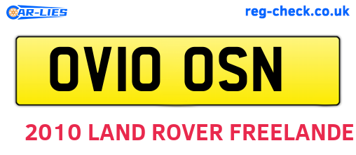 OV10OSN are the vehicle registration plates.