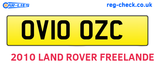 OV10OZC are the vehicle registration plates.