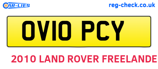 OV10PCY are the vehicle registration plates.