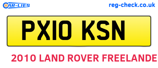 PX10KSN are the vehicle registration plates.