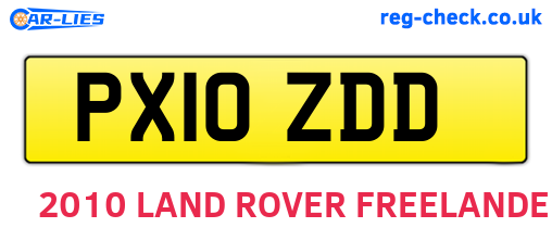 PX10ZDD are the vehicle registration plates.