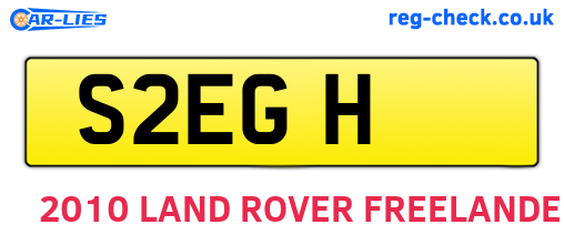 S2EGH are the vehicle registration plates.