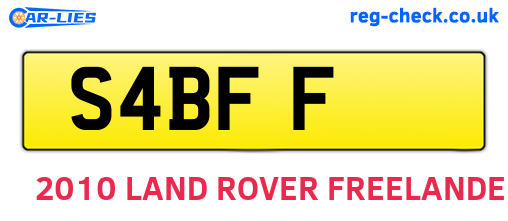 S4BFF are the vehicle registration plates.