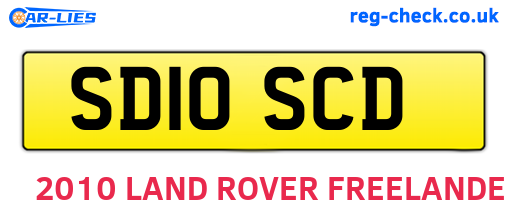 SD10SCD are the vehicle registration plates.