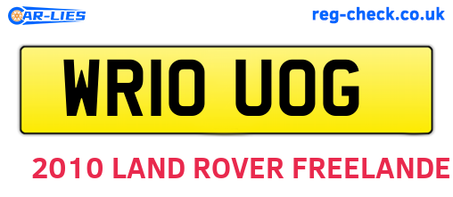 WR10UOG are the vehicle registration plates.
