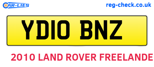 YD10BNZ are the vehicle registration plates.