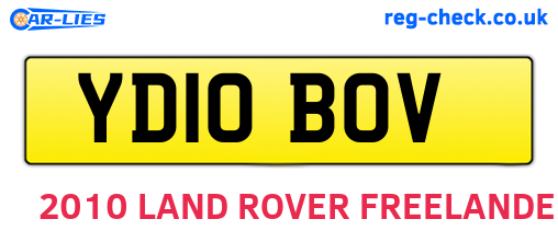 YD10BOV are the vehicle registration plates.