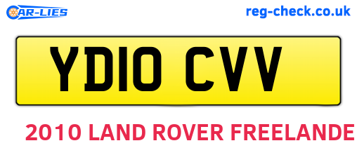 YD10CVV are the vehicle registration plates.