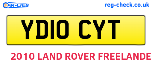 YD10CYT are the vehicle registration plates.