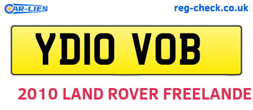 YD10VOB are the vehicle registration plates.