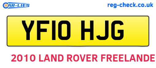 YF10HJG are the vehicle registration plates.