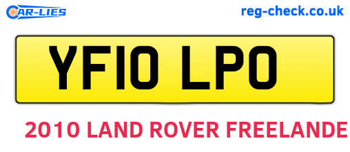 YF10LPO are the vehicle registration plates.