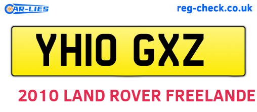 YH10GXZ are the vehicle registration plates.