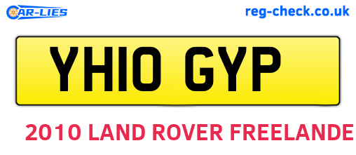 YH10GYP are the vehicle registration plates.