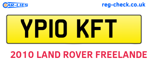 YP10KFT are the vehicle registration plates.
