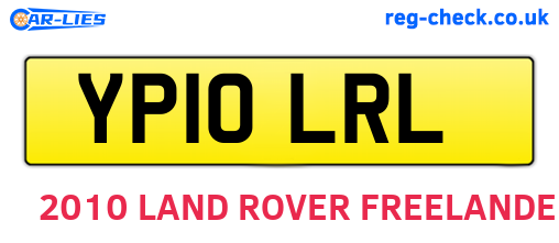 YP10LRL are the vehicle registration plates.