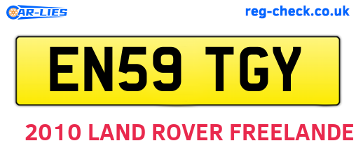 EN59TGY are the vehicle registration plates.
