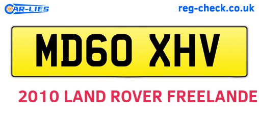 MD60XHV are the vehicle registration plates.