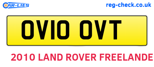 OV10OVT are the vehicle registration plates.