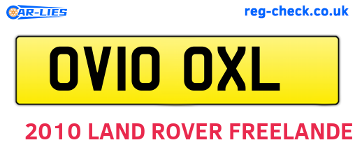 OV10OXL are the vehicle registration plates.