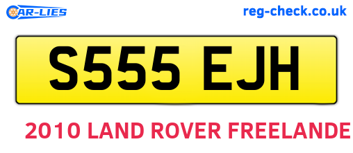 S555EJH are the vehicle registration plates.