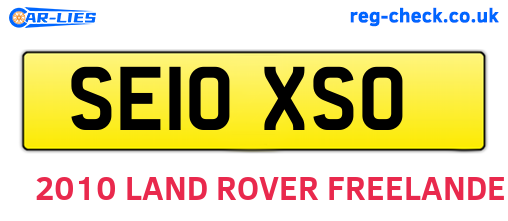 SE10XSO are the vehicle registration plates.