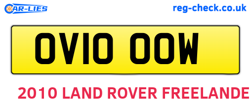 OV10OOW are the vehicle registration plates.