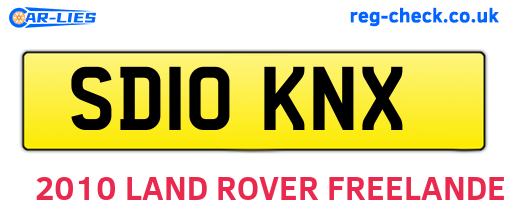 SD10KNX are the vehicle registration plates.