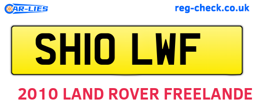 SH10LWF are the vehicle registration plates.