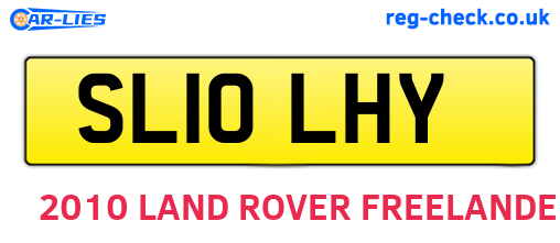 SL10LHY are the vehicle registration plates.