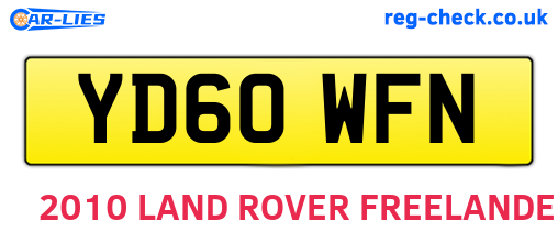 YD60WFN are the vehicle registration plates.