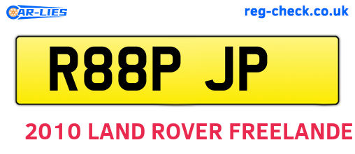R88PJP are the vehicle registration plates.