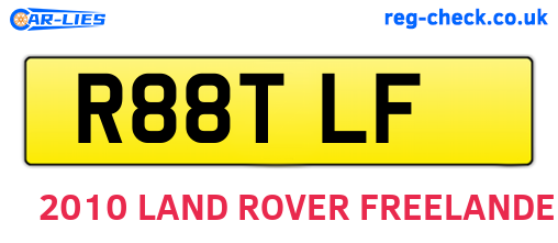 R88TLF are the vehicle registration plates.