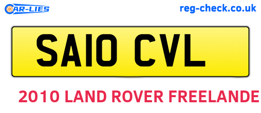 SA10CVL are the vehicle registration plates.