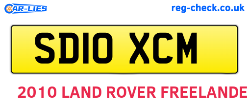 SD10XCM are the vehicle registration plates.