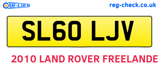 SL60LJV are the vehicle registration plates.