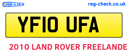 YF10UFA are the vehicle registration plates.