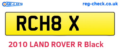 RCH8X are the vehicle registration plates.