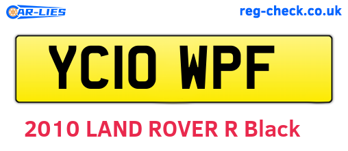 YC10WPF are the vehicle registration plates.