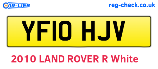 YF10HJV are the vehicle registration plates.