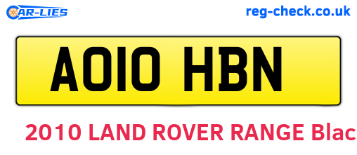 AO10HBN are the vehicle registration plates.